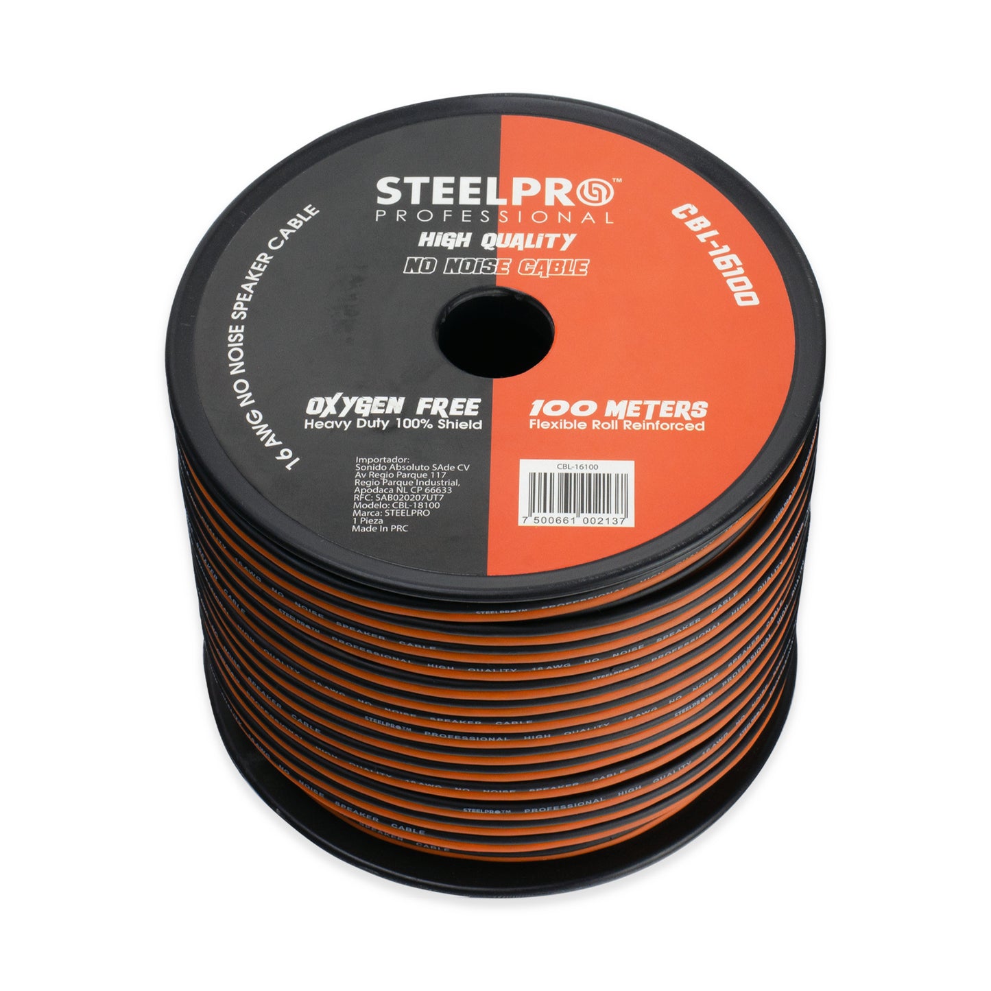 Rollo De Cable Duplex Para Bocina 16 Awg 100m- Steelpro