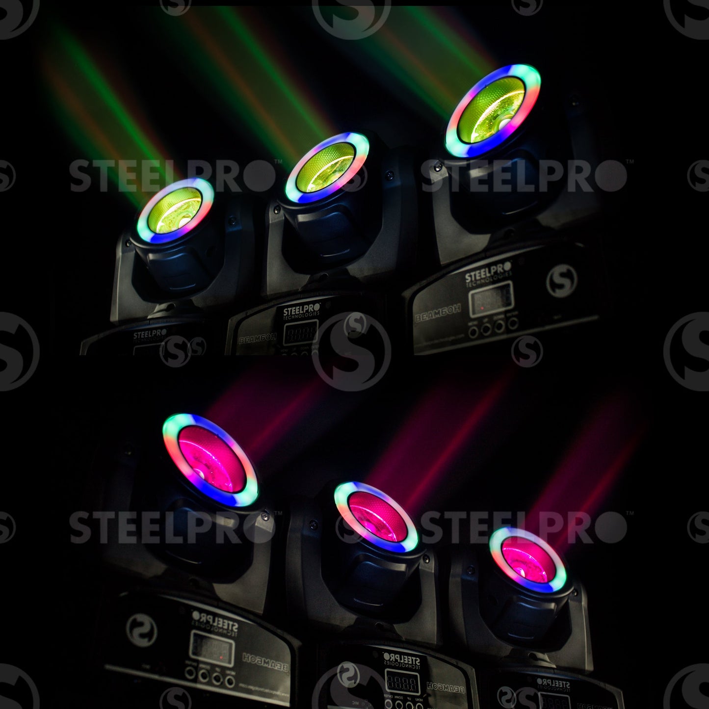 2 Cabezas Móviles Led Beam 1 LED de 60W RGBW Con Maleta Para Transporte