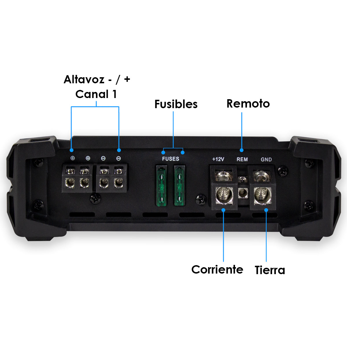 Amplificador Clase D Para Auto de 2000 Watts Mono Block NANO
