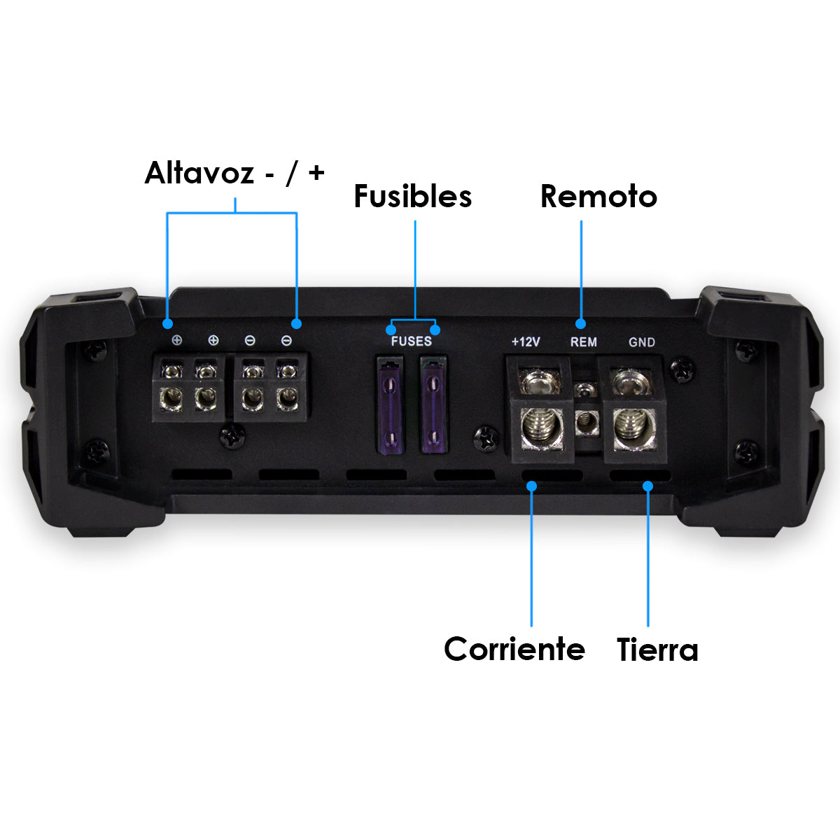 Amplificador Clase D Para Auto de 2500 Watts Mono Block NANO