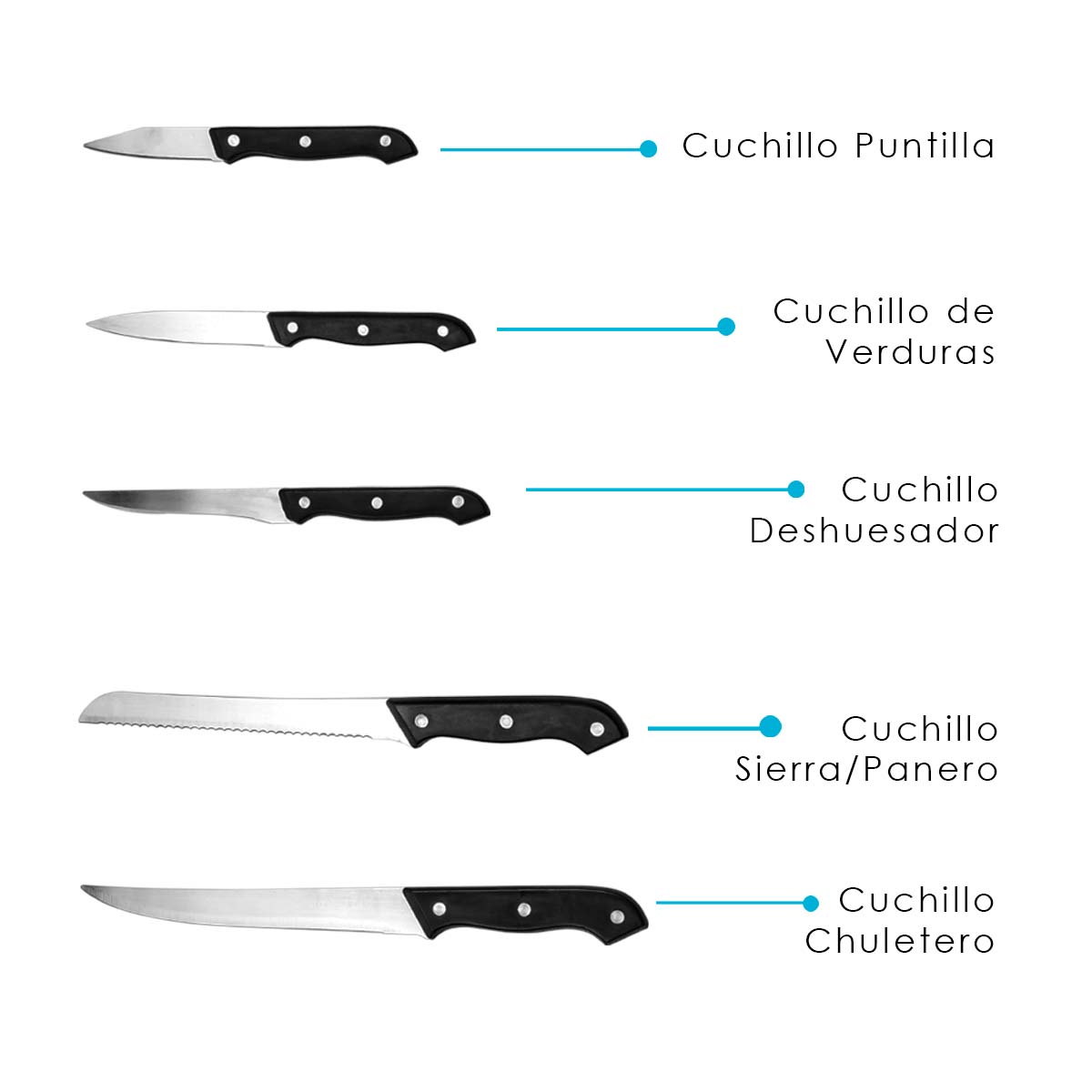 Set De Cuchillos De Cocina Chef Tabla De Regalo