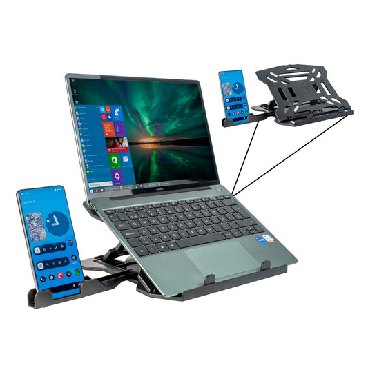 Soporte para Laptop y Celular Ergonómico con sistema giratorio de 360°