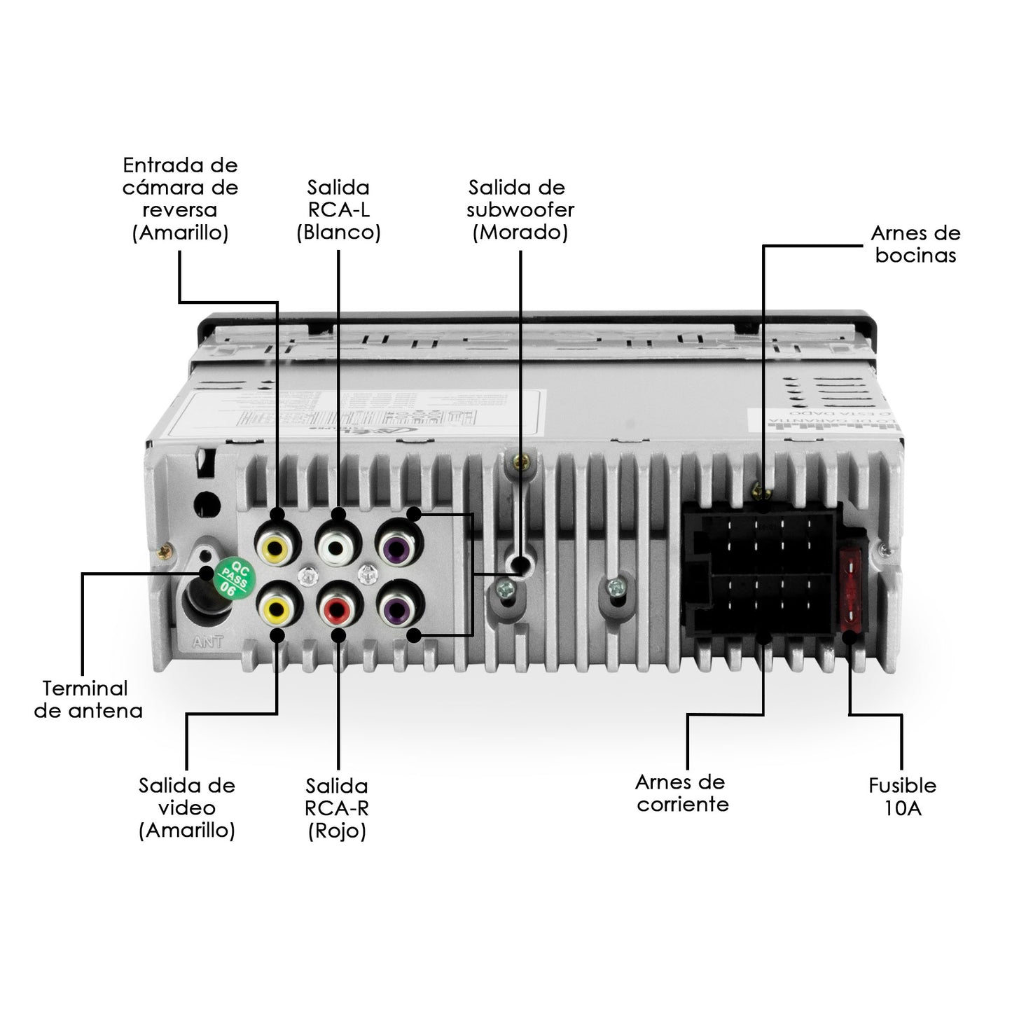 Autoestereo De Pantalla De 1 Din, Touch Con Mirrorlink, AXEL-047M
