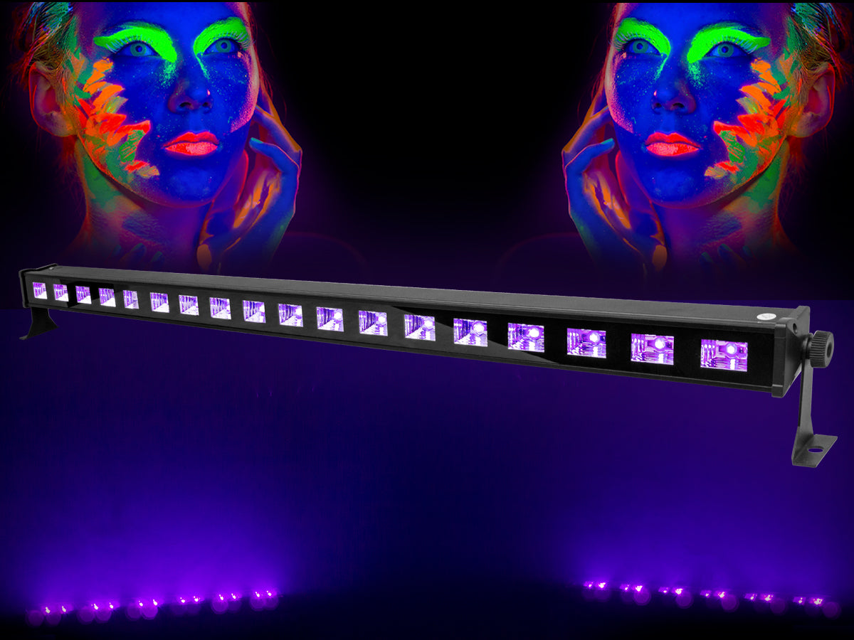 Barra de 18 LEDs por 5 Watts UV Efecto Neón