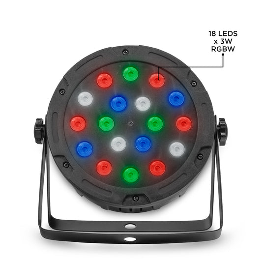 Cañón De 18 LEDs por 3W RGB