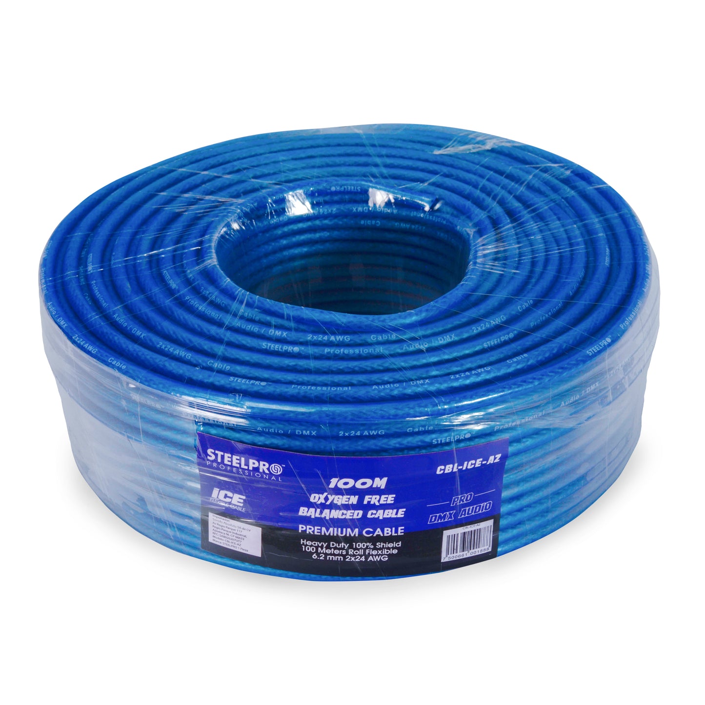 Cable Xlr 100m Balanceado Profesional con Plug Macho-hembra Steelpro