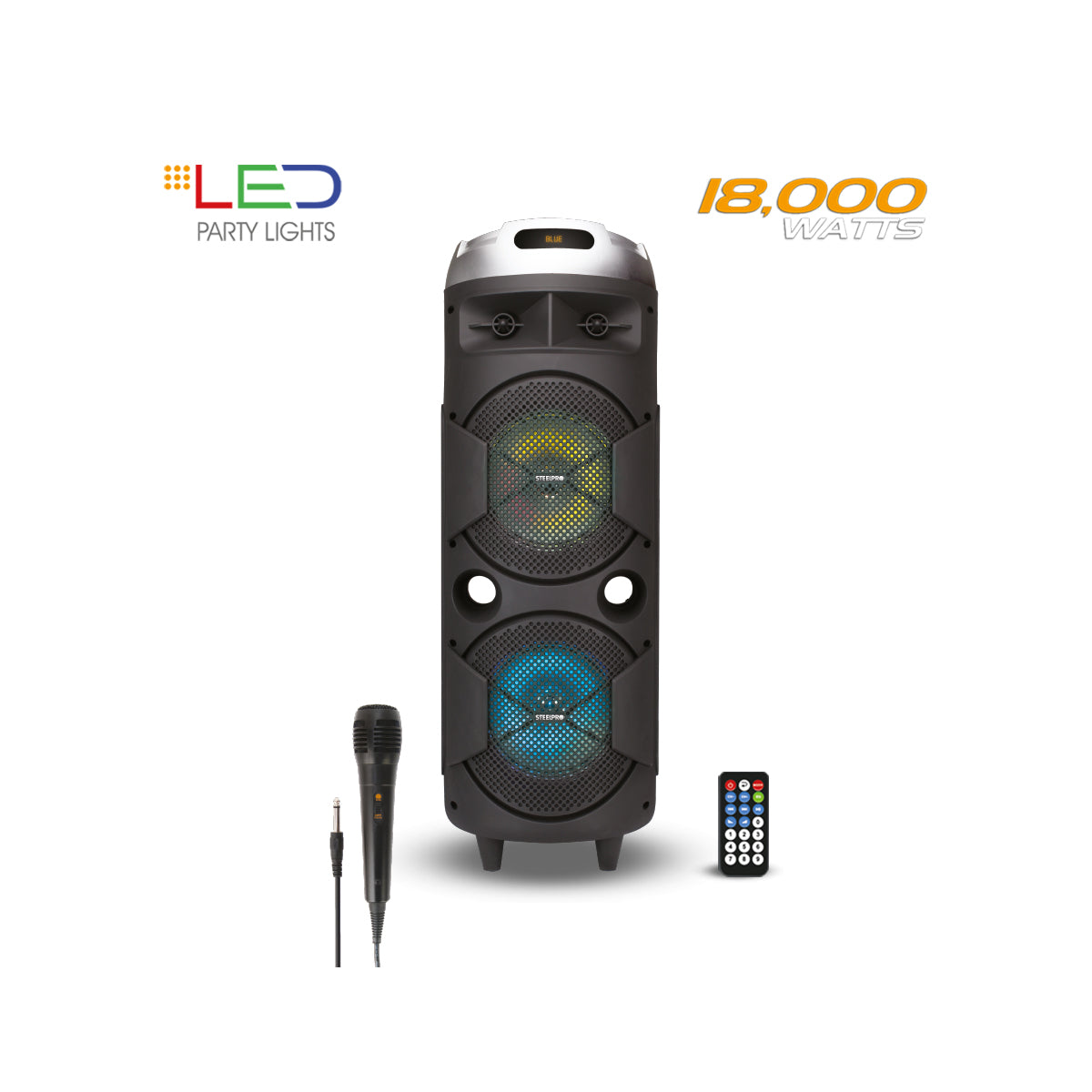 Bocina Portable De Sonido 360° Con 4 Woofers De 8"