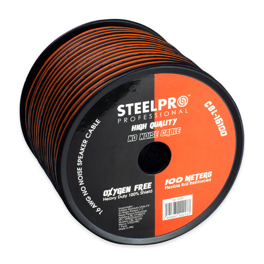 Rollo De Cable Duplex Para Bocina 16 Awg 100m- Steelpro