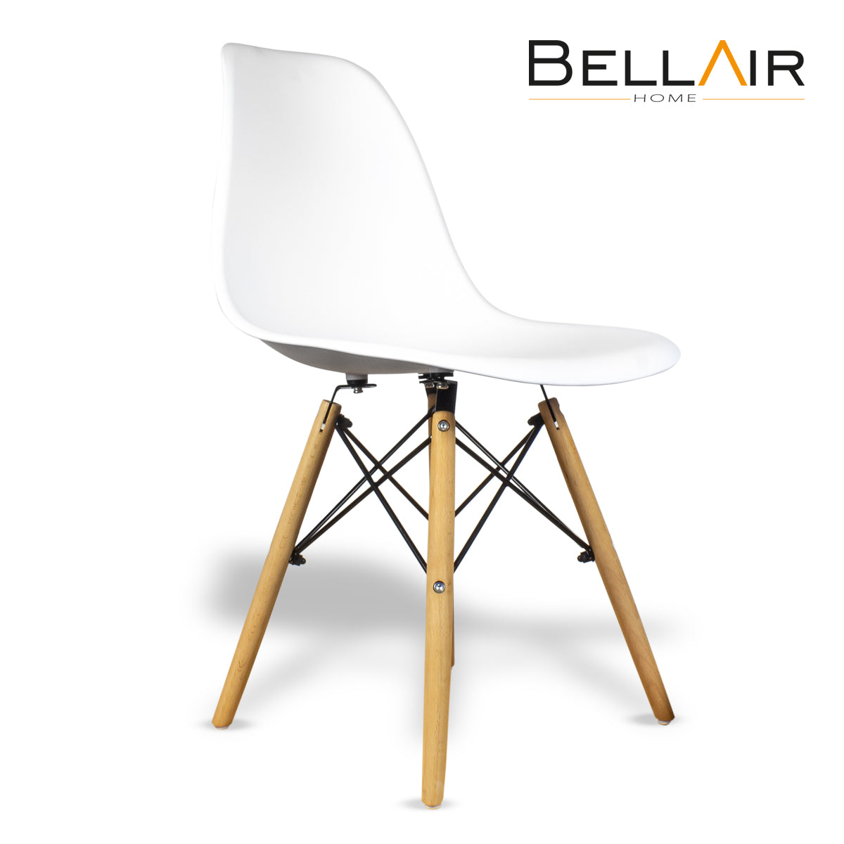 Set De 4 Sillas Eames Modernas Color Blanco