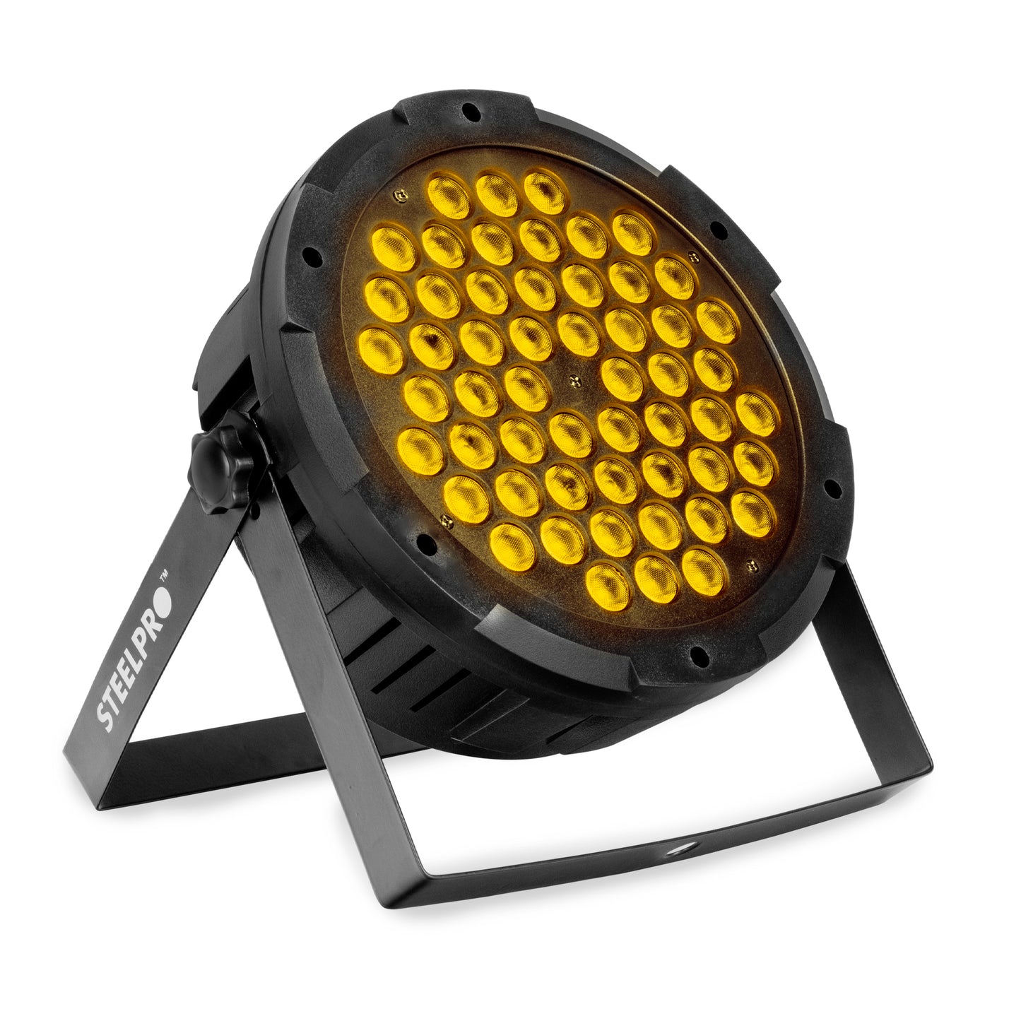 Cañón Led Par de 54 Led X 3w Rgb + Ambar Full Color - Steelpro