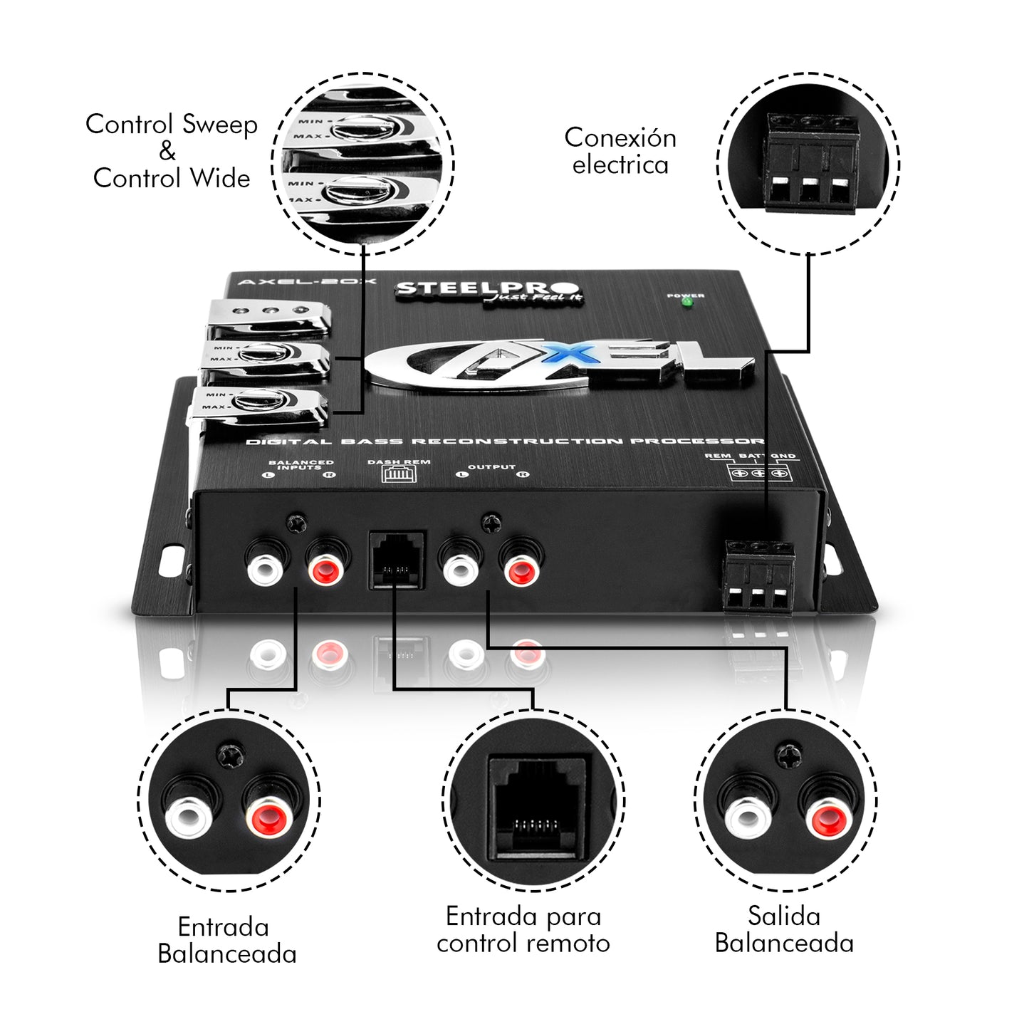 Epicentro Restaurador con Control de Bajos Digital Axel Steelpro