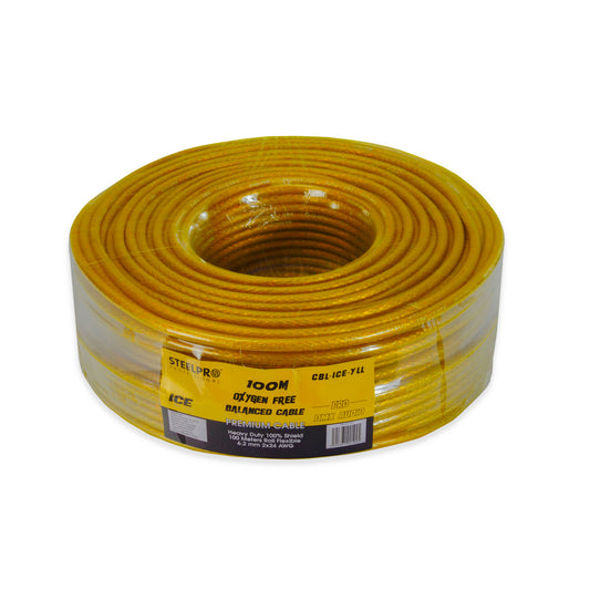 Cable Xlr 100m Balanceado Profesional con Plug Macho-hembra Steelpro