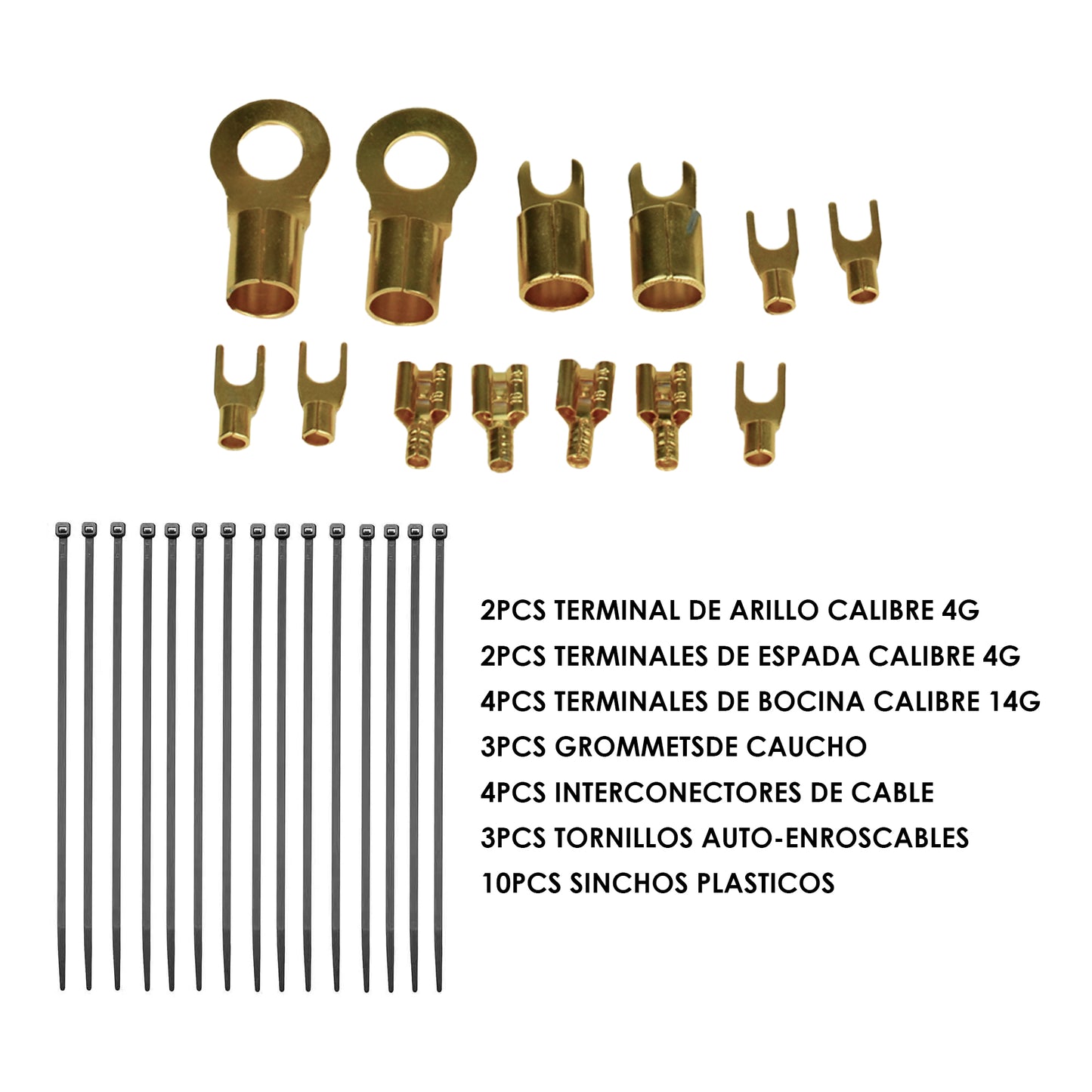Kit de Instalación Profesional Para Amplificador Calibre 4