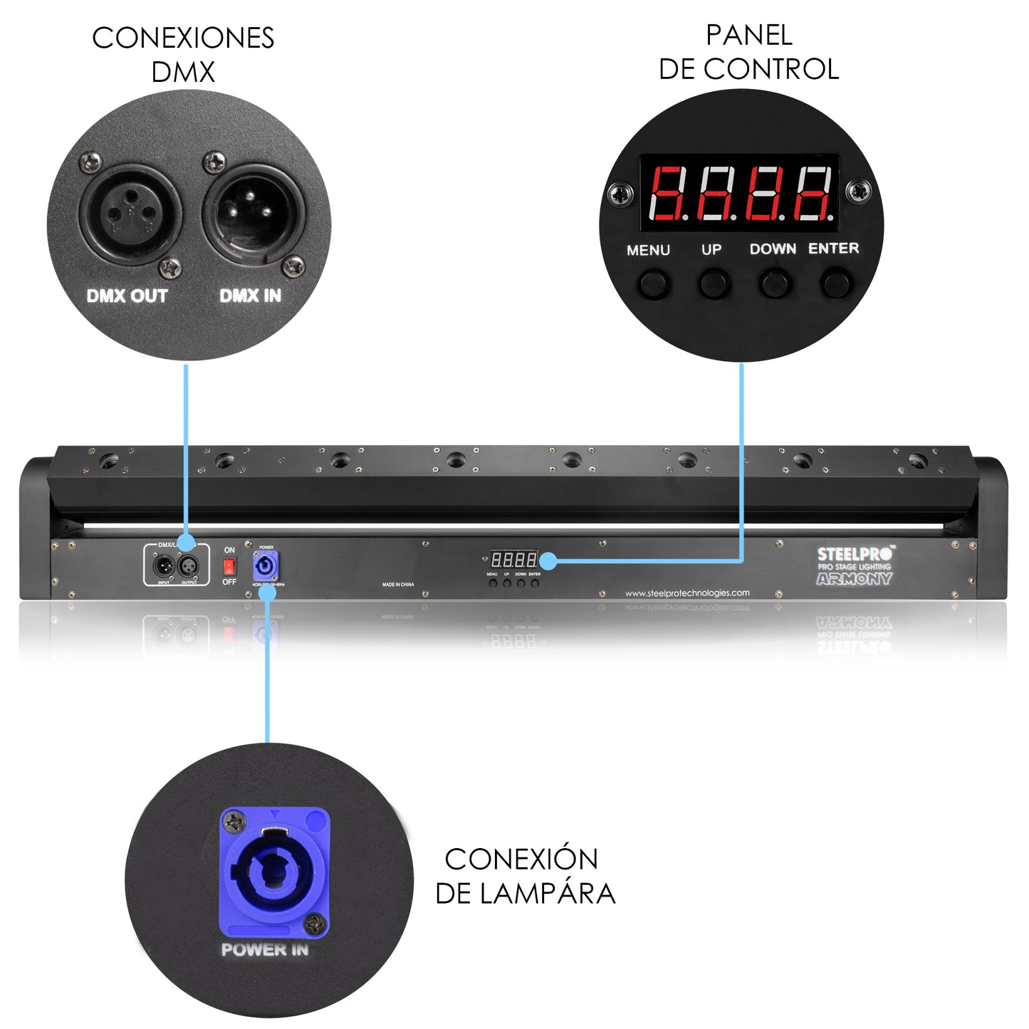 Barra Laser Profesional Motorizada RGB