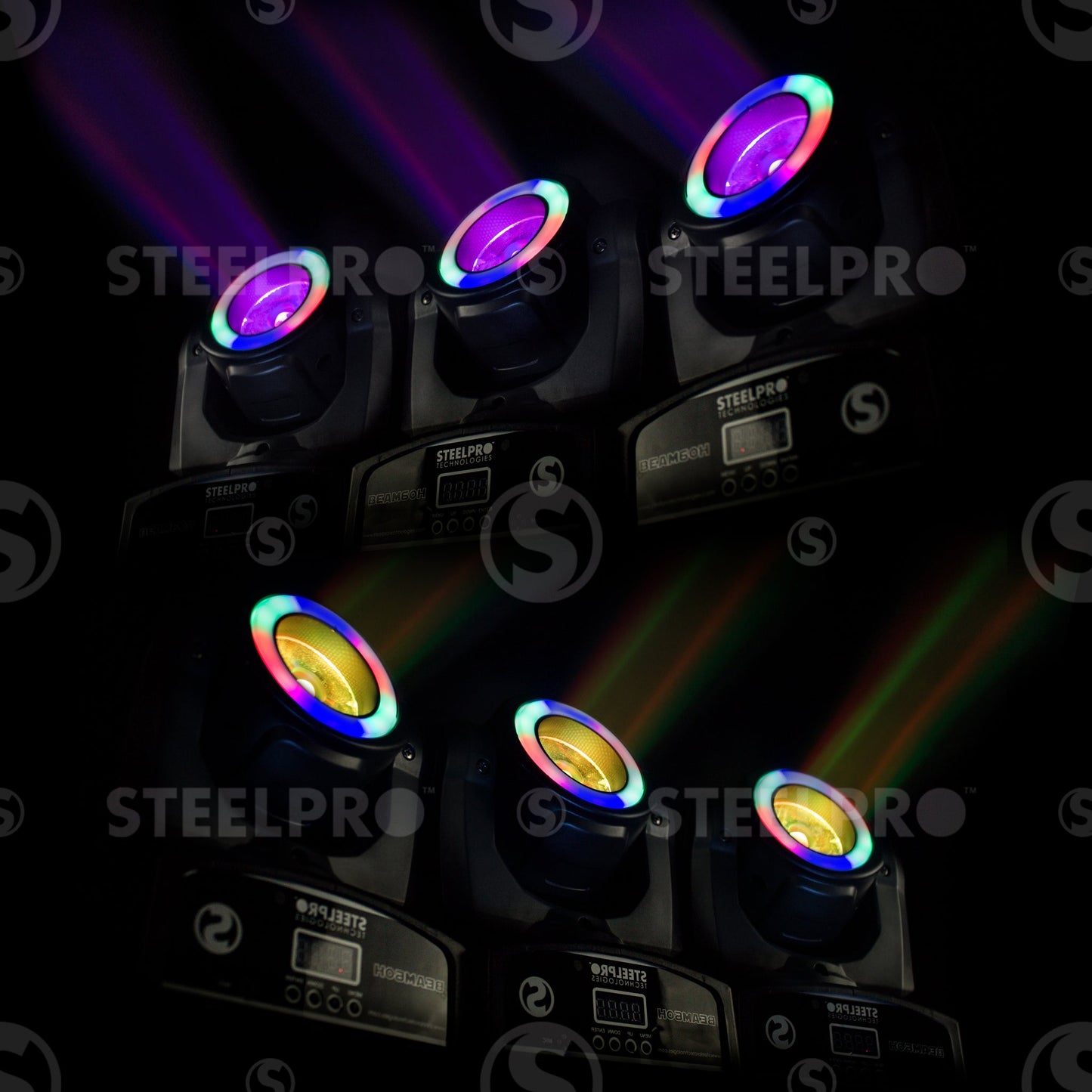 2 Cabezas Móviles Led Beam 1 LED de 60W RGBW Con Maleta Para Transporte
