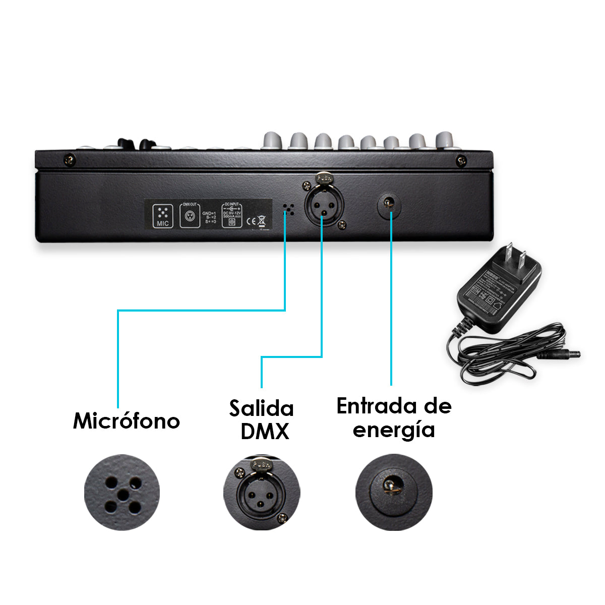 Mini Controlador Profesional DMX, 192 Canales Profesional