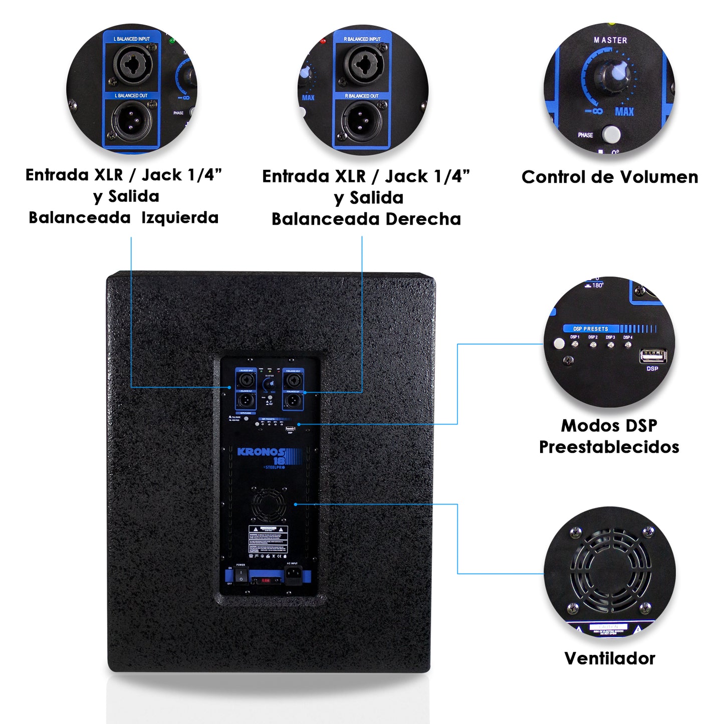 Subwoofer Profesional De Alta Potencia Kronos 18"