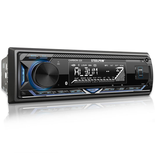 Autoestéreo Amplificado Con Bluetooth De 1 Din, CARBON-329