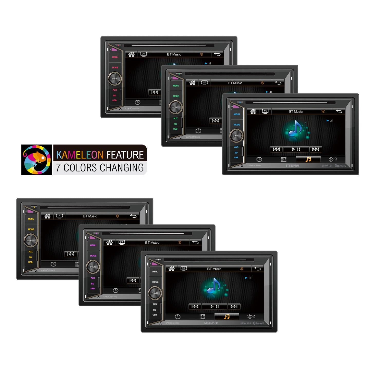 Autoestéreo de Pantalla Táctil de 6.2" con Mirror Link y Bluetooth Salida de Subwoofer + Cámara de reversa