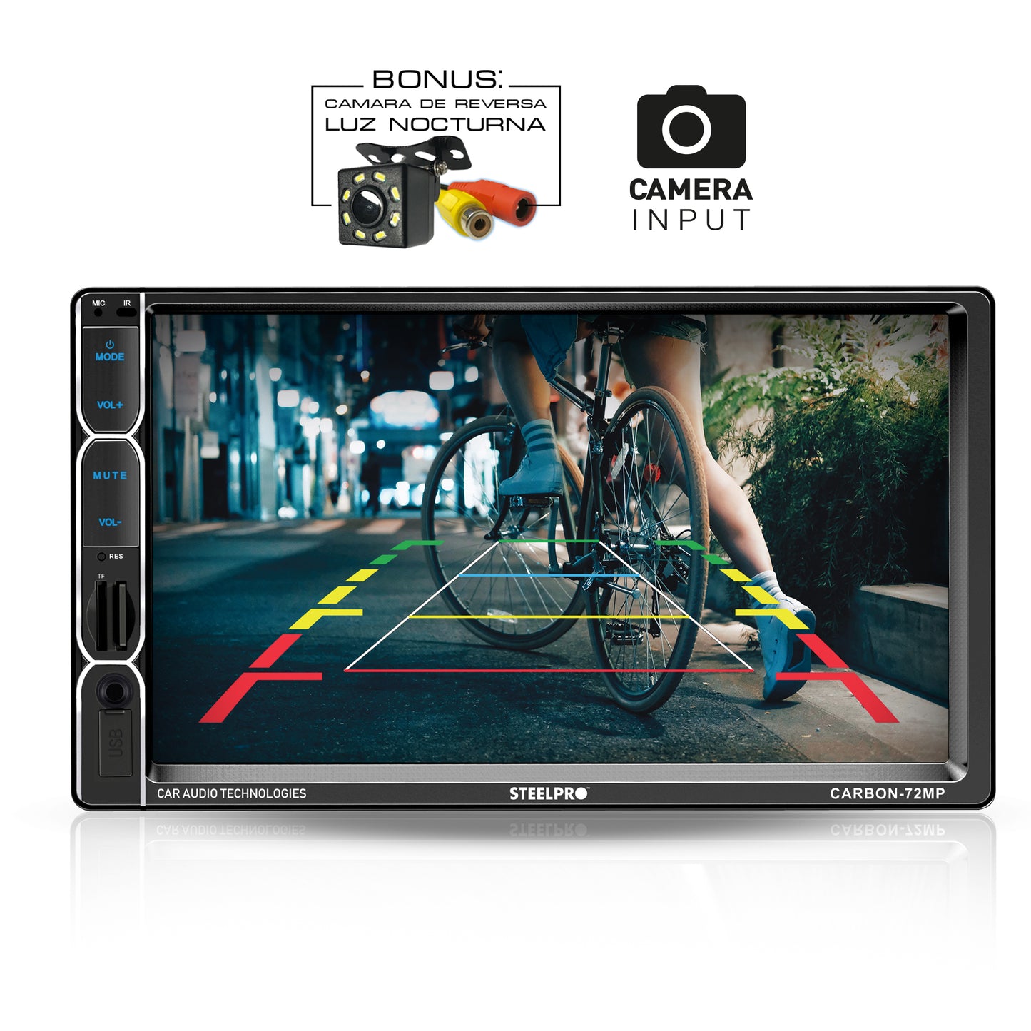 Autoestéreo Mirror Link de Pantalla Táctil 7 con Bluetooth Steelpro