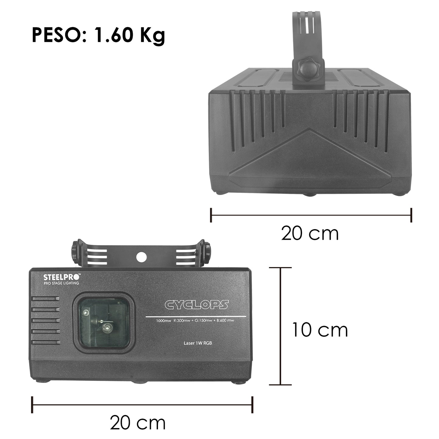 Laser Profesional Steelpro De 1W De Potencia RGB