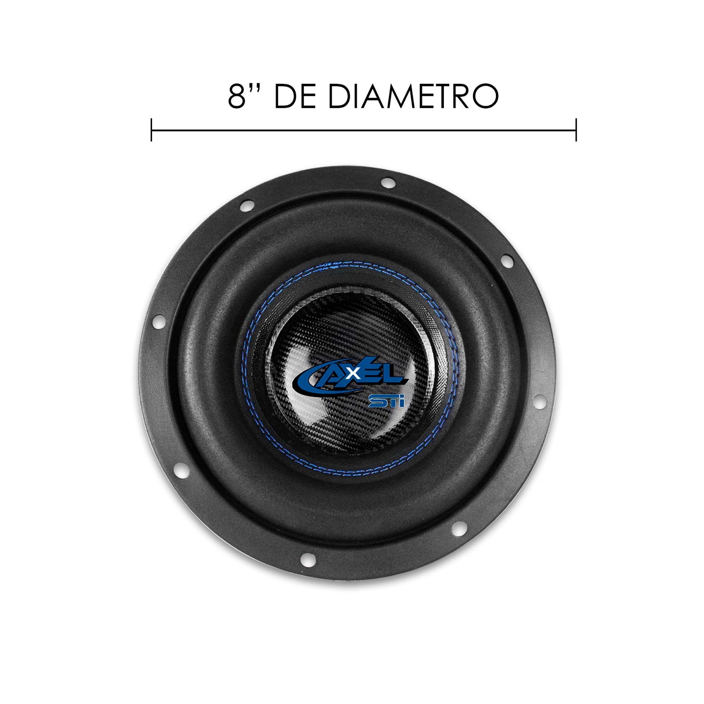 Subwoofer Profesional de 8" Pulgadas de Alto desempeño 2000w 4+4 OHMS AXEL By Steelpro