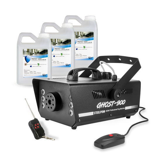 Máquina De Humo GHOST 900 Watts + 3 Litros de Sanitizante Protect de  Steelpro