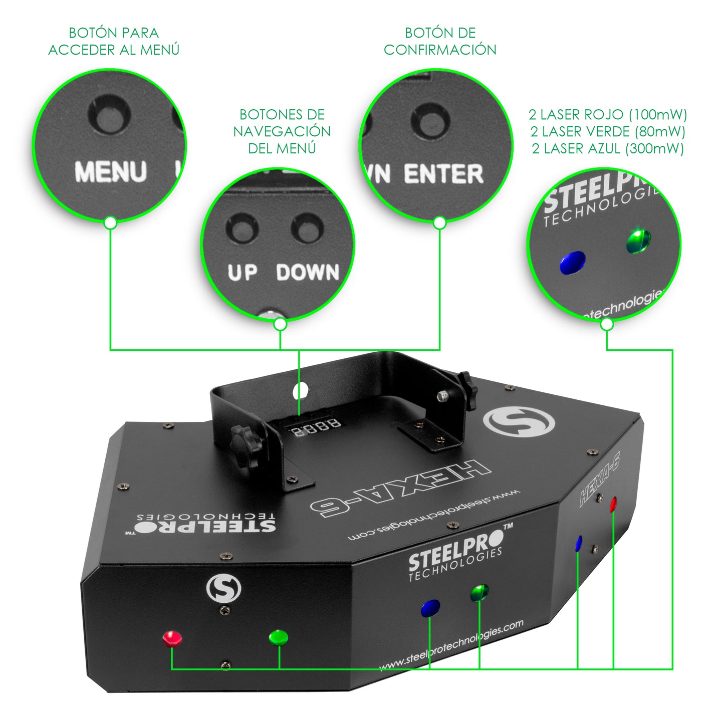 Laser RGB De 6 Canales Vía Dmx512