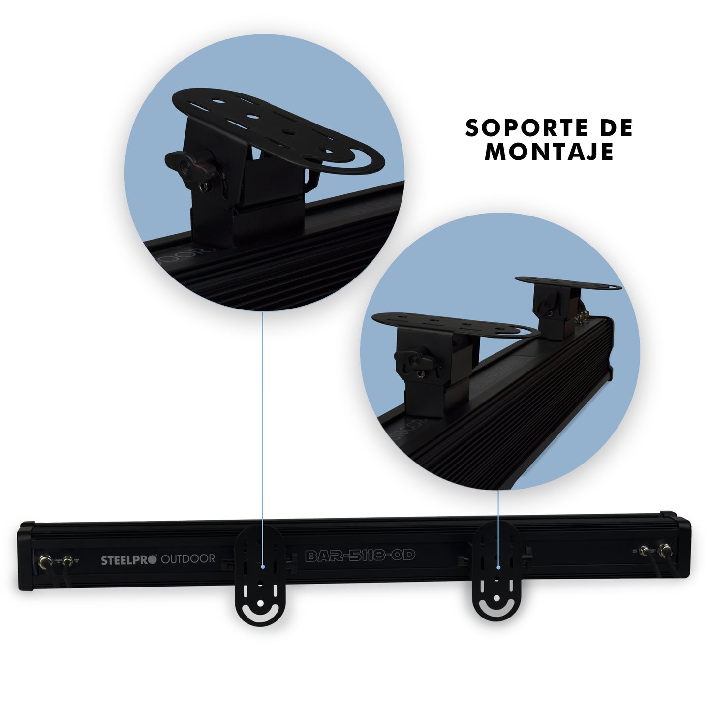 Barra Led Para Exteriores 5 En 1, RGBW + Ambar, DMX con IP65