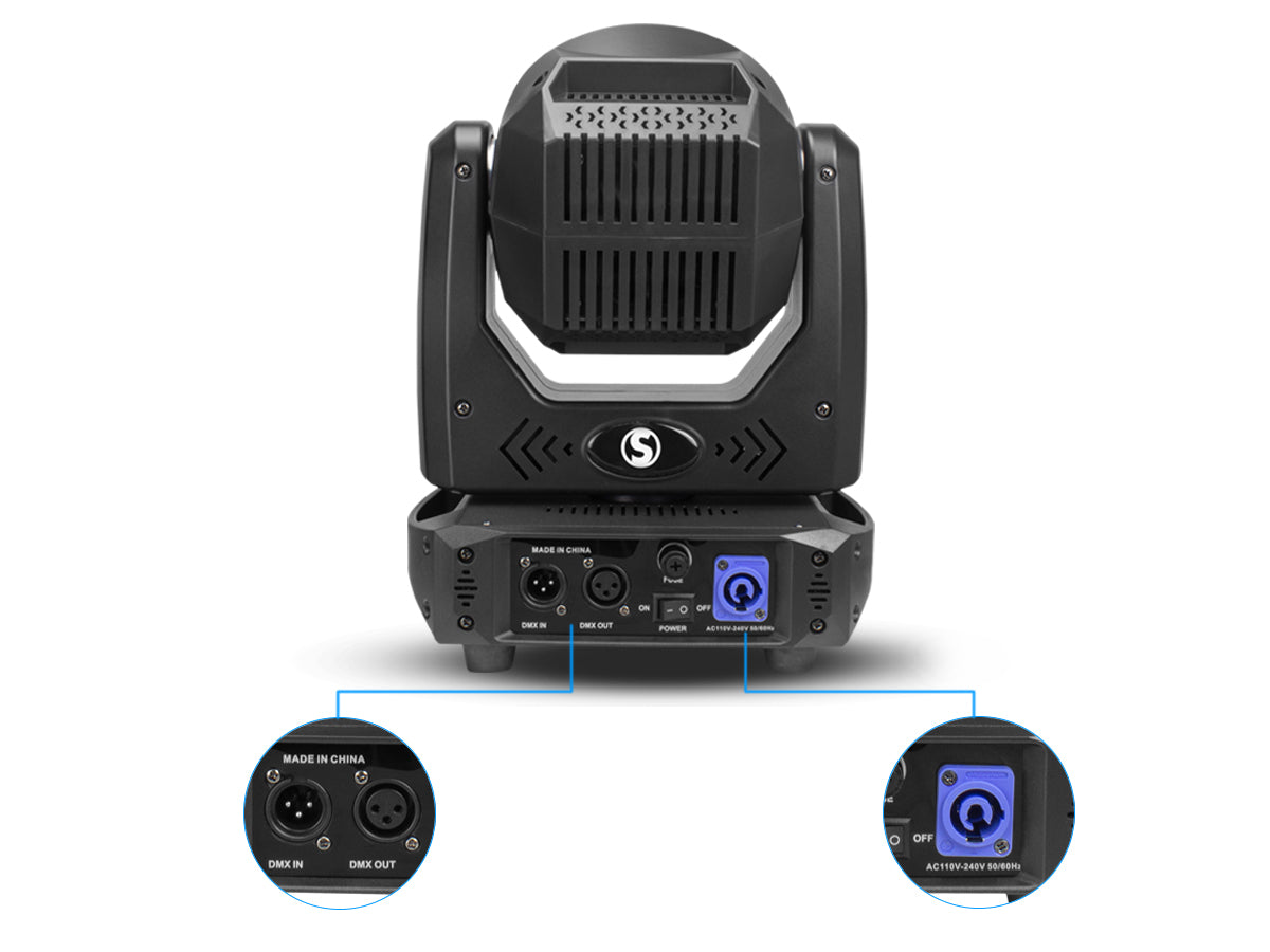 Cabezas Moviles Con Case 120W con Prisma y Gobo Rotatorio