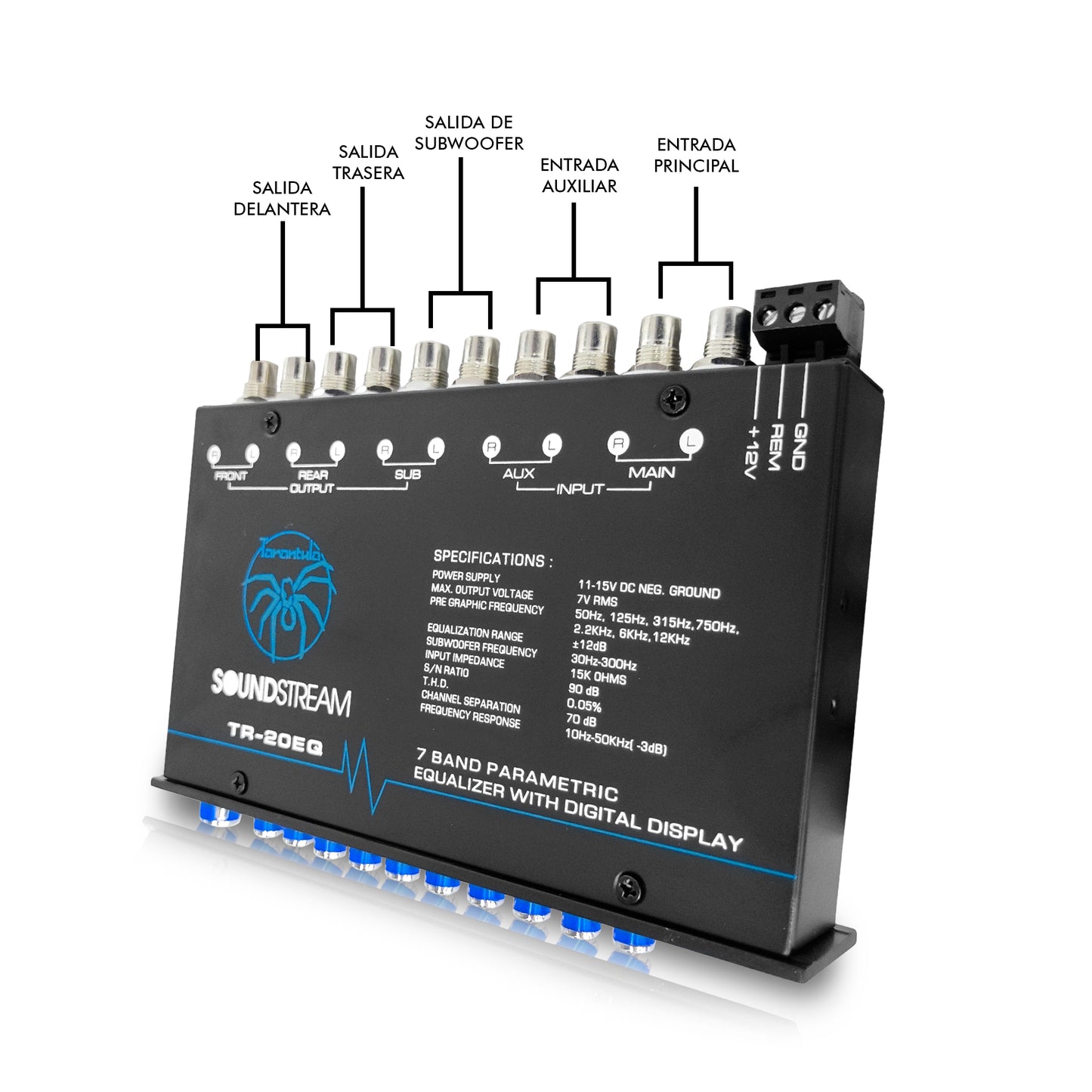 Ecualizador Preamplificado de 7 Bandas con control de Subwoofer by Soundstream