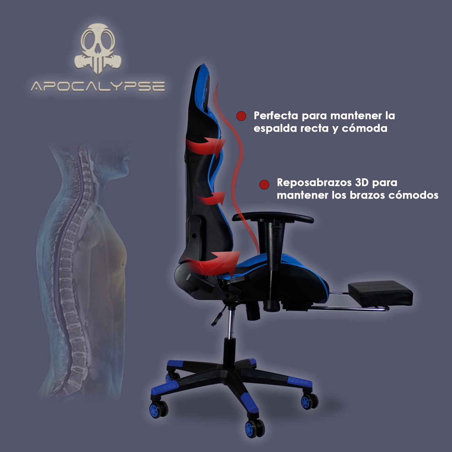 Silla Gamer Ergonomica Reclinable