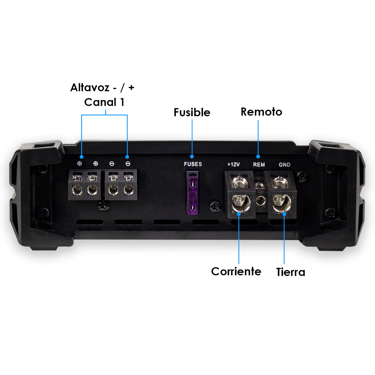 Amplificador Clase D Para Auto de 1200 Watts Mono Block NANO