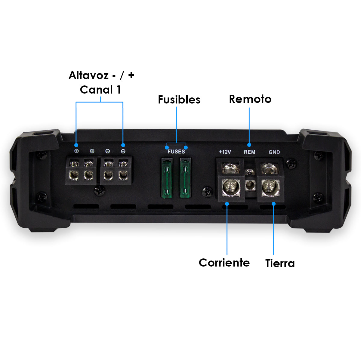 Amplificador Clase D Para Auto de 1600 Watts Mono Block NANO