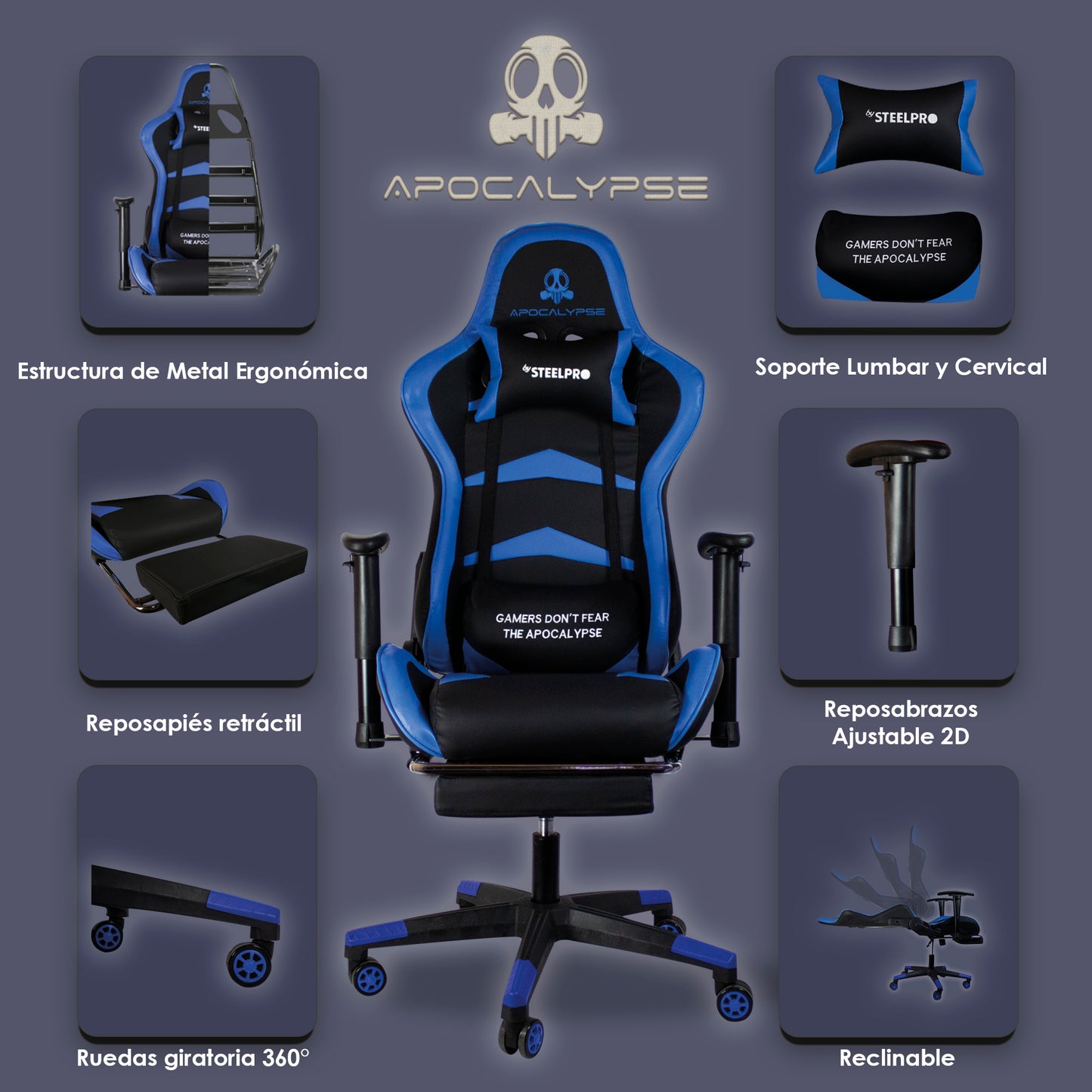 Silla Gamer Ergonomica Reclinable