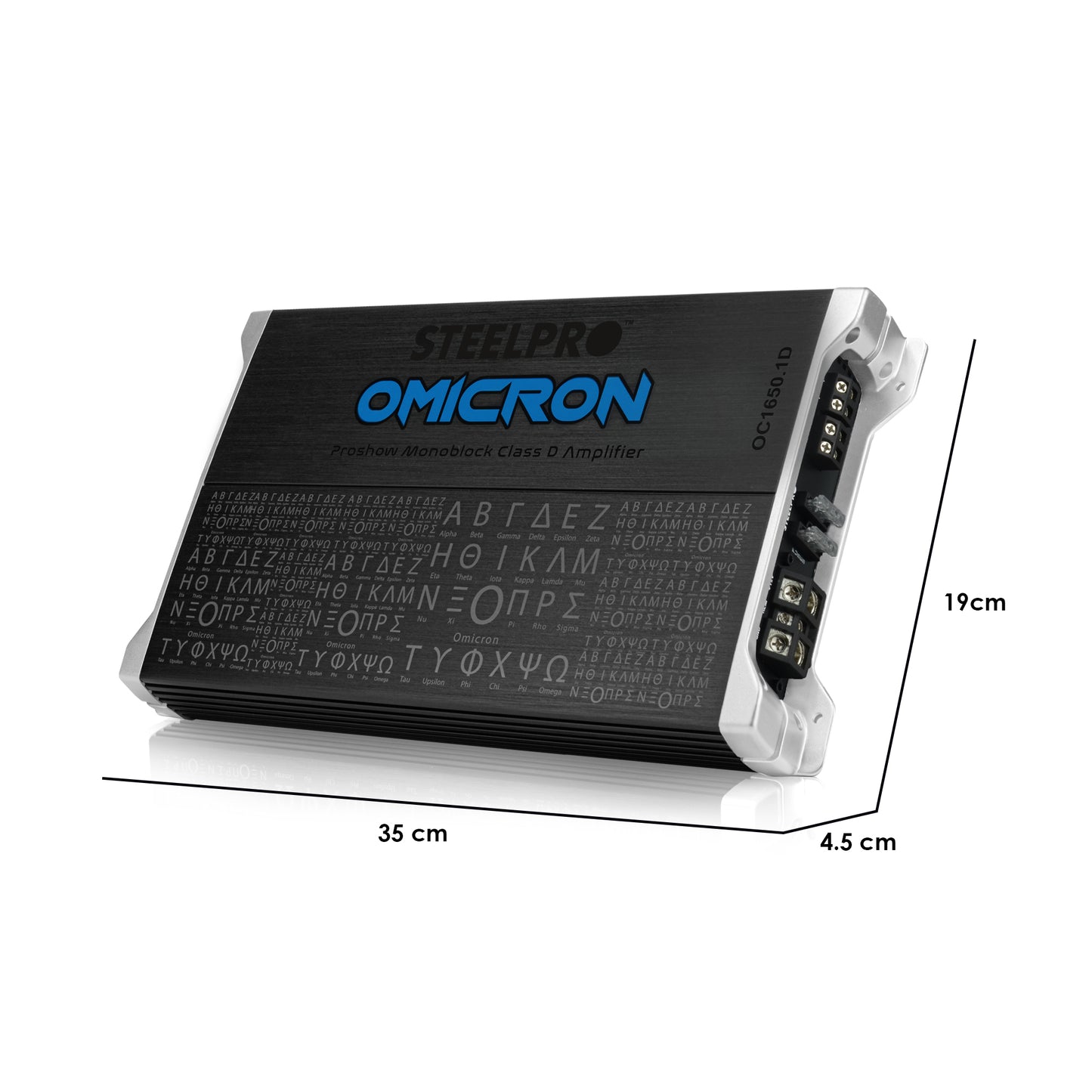 Amplificador Clase D Mono Block Para Auto de 1600 Watts MAX ÓMICRON By Steelpro