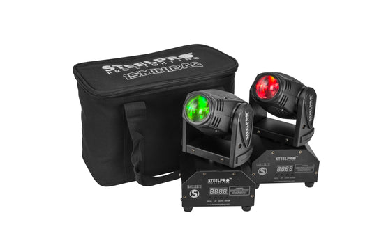 Maleta Con 2 Mini Cabezas Móvil BEAM, Rgbw, 4 En 1