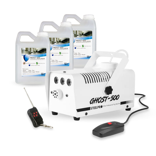 Máquina De Humo de 500w + Sanitizante de 3 Litros Steelpro