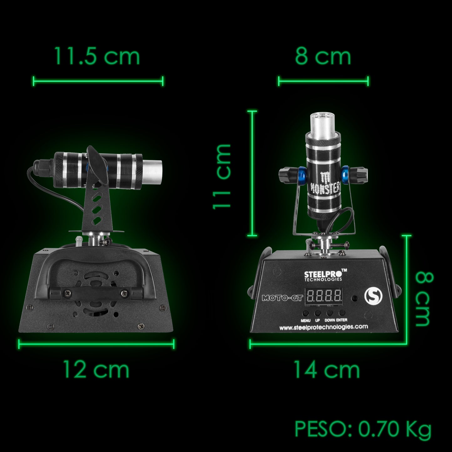 Láser Verde Motorizado DMX de 80mw