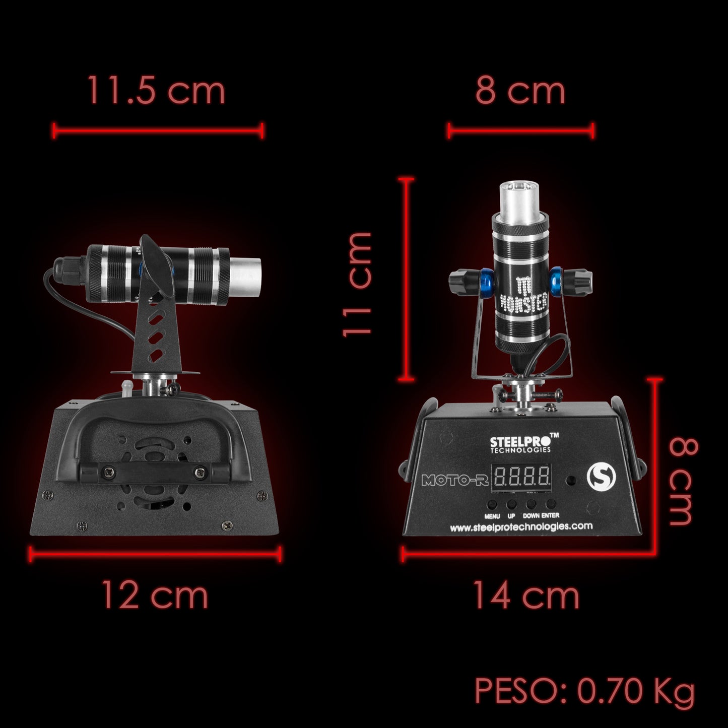 Láser Rojo Motorizado DMX de 120mw