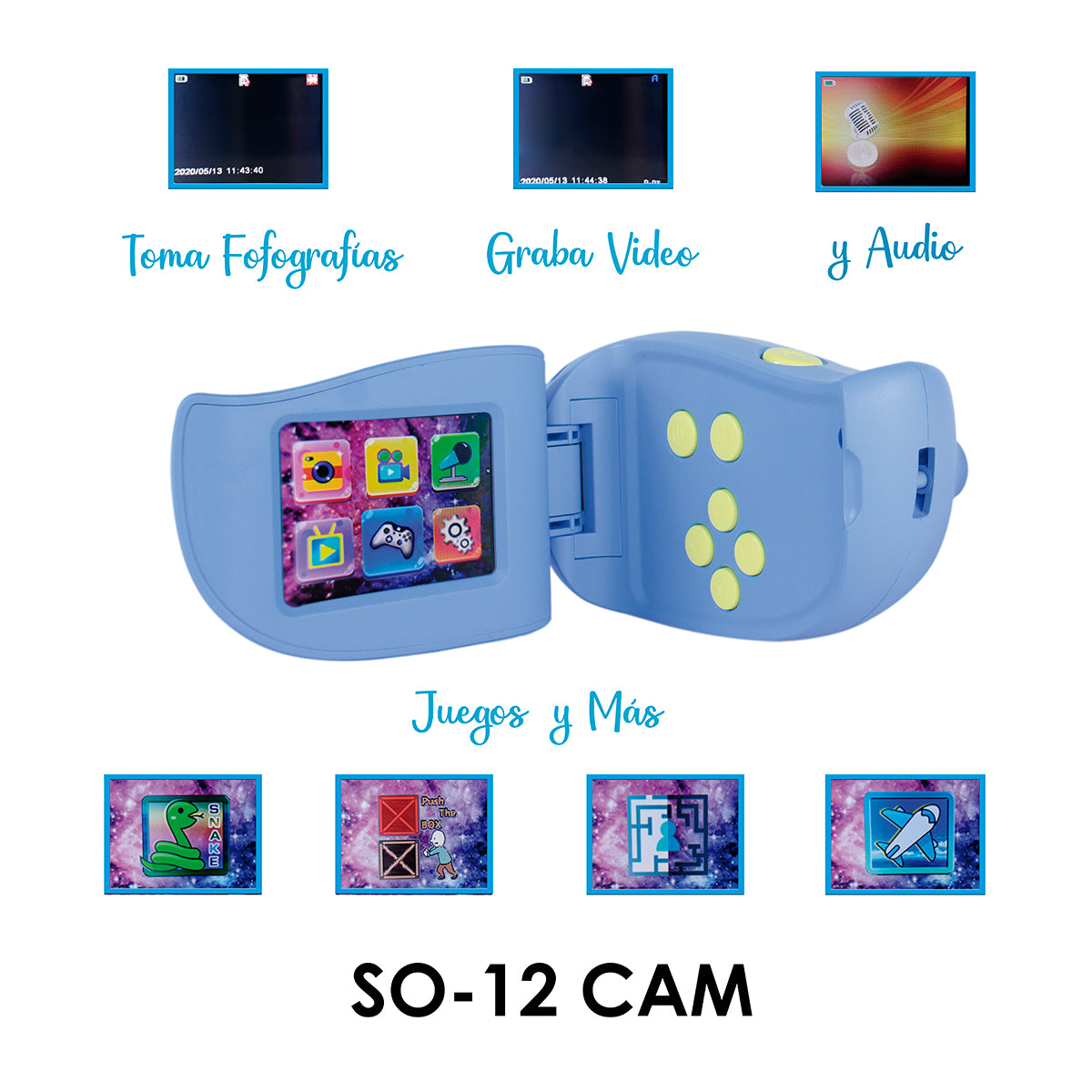 Cámara Digital y de Video De 12 MP Para Niños