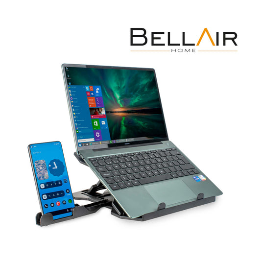 Soporte para Laptop y Celular Ergonómico con sistema giratorio de 360°