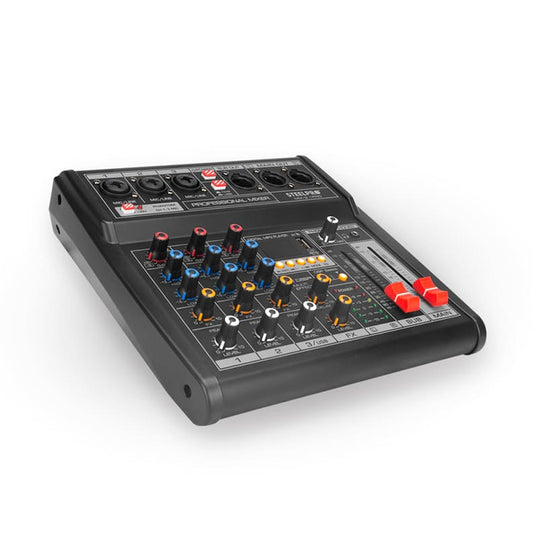 Mezcladora de 4 Canales, 3+subwoofer XLR, Bluetooth y USB