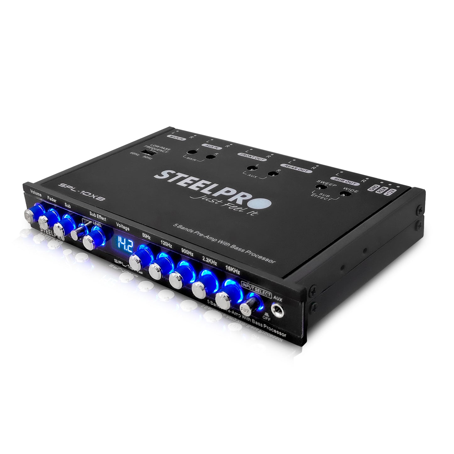 Ecualizador Preamplificado de 5 Bandas con Efecto Epicentro 9 voltios by Steelpro