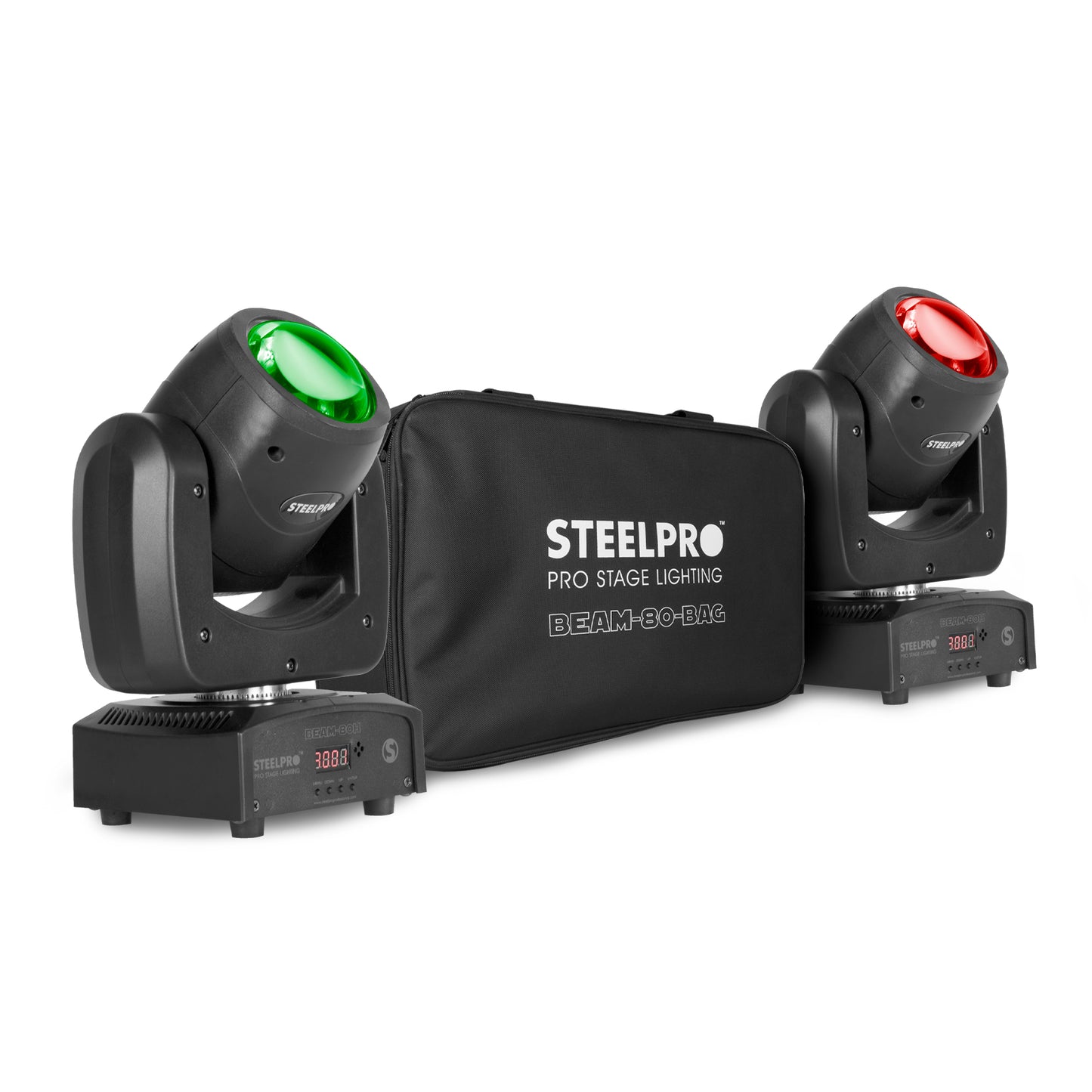 Maleta con dos Cabezas Móviles LED Beam de 80 Watts Rgbw 4 en 1 Full Color