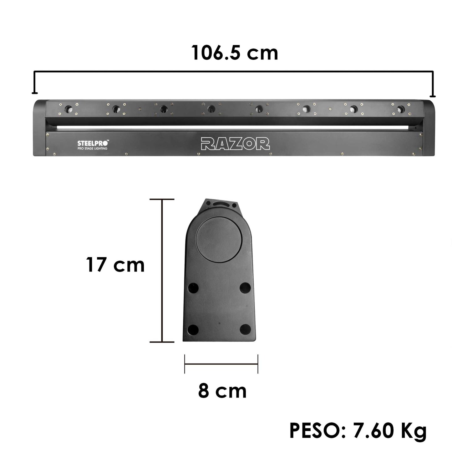 Barra Motorizada De 8 Laser De 300mW Rojo