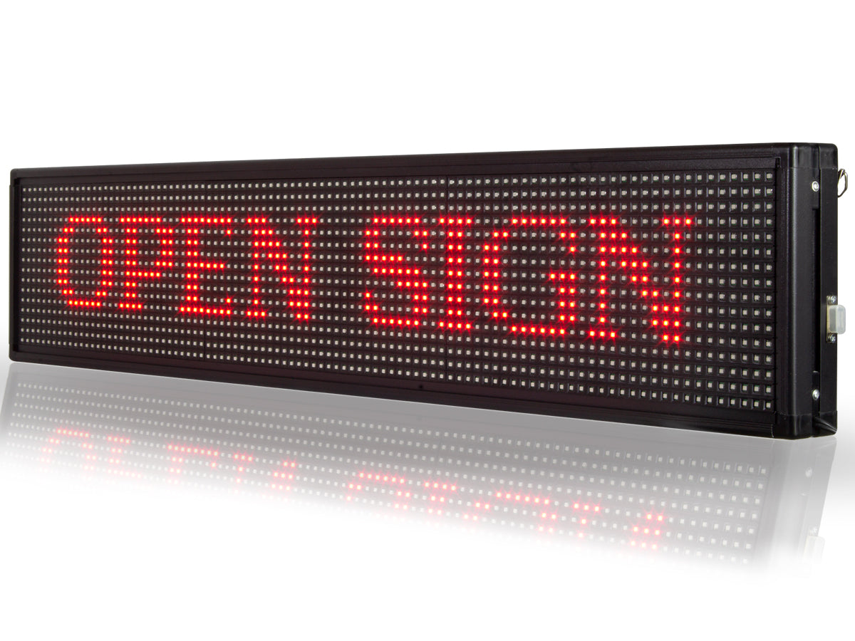 Letrero Led Programable de Color Rojo 1mx20cm