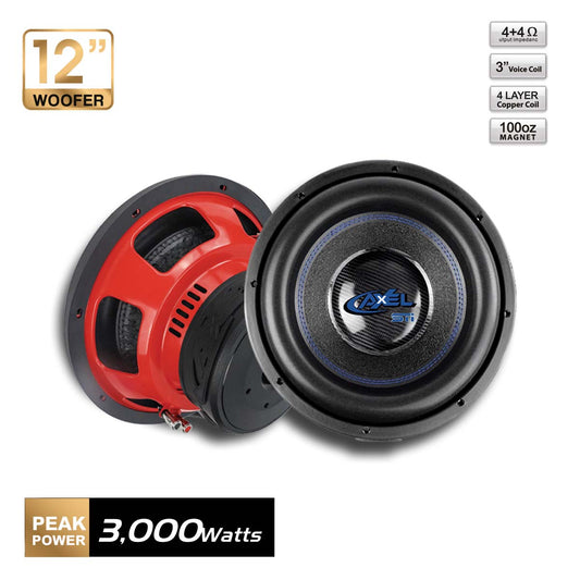 Subwoofer Profesional de 12" Pulgadas de Alto desempeño 4 OHMS AXEL-12STI@4