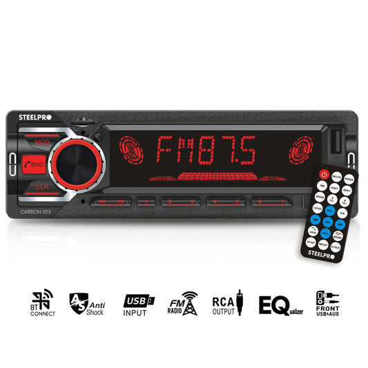 Autoestéreo Con Bluetooth De 1 Din, CARBON-323