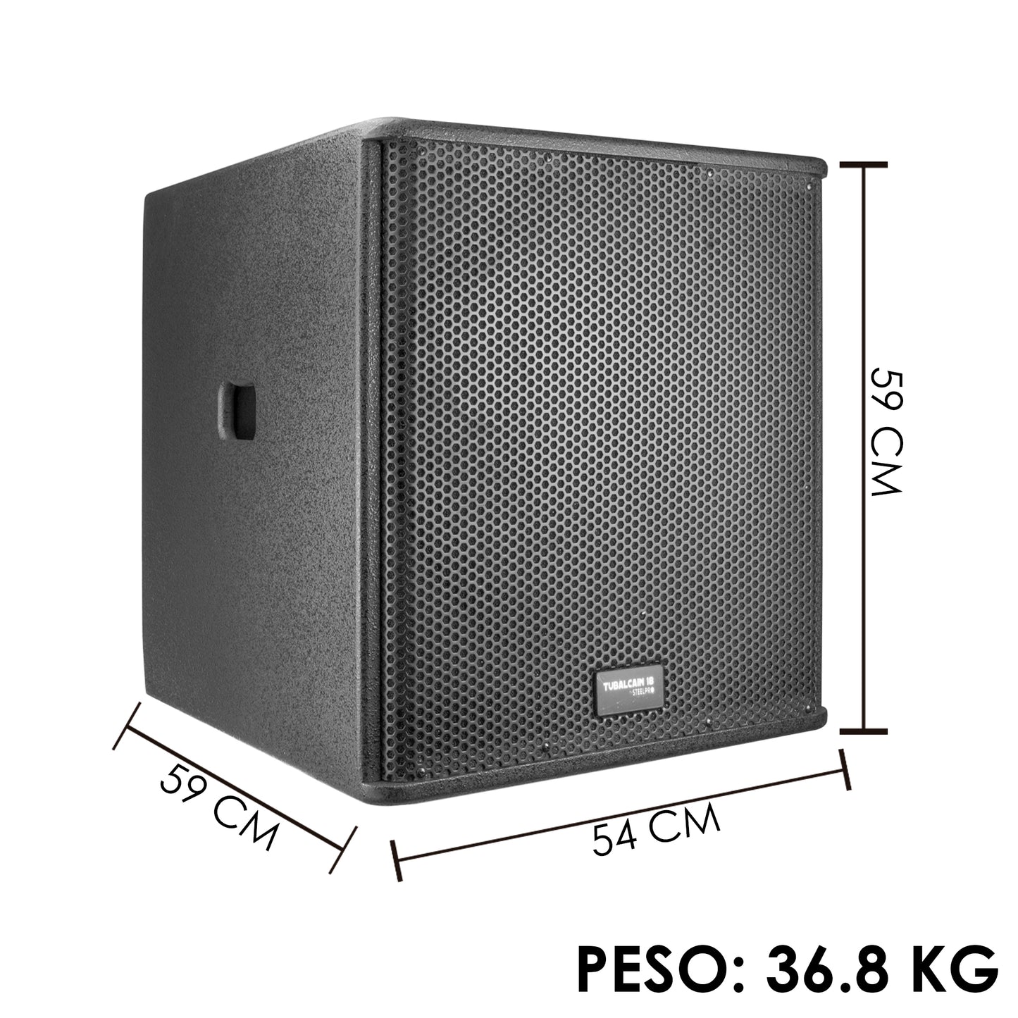 Subwoofer Profesional De 3 Vías Tubalcain18 De 1600W
